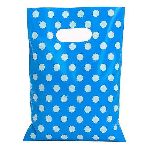 Pack 50 Bolsas Con Lunares Para Cumpleaños 20x30 Cm