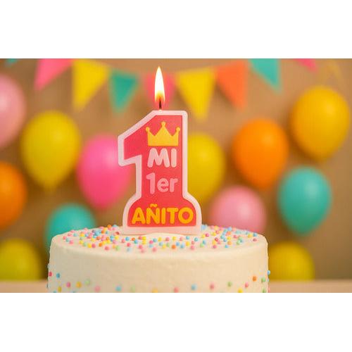 Vela Cumpleaños Mi 1er Añito Niña – Vela Número 1 para Torta
