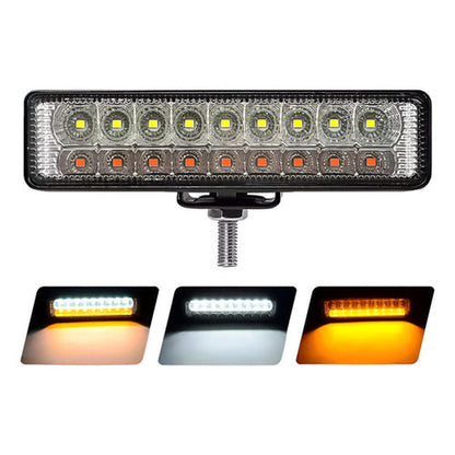 Luz Faro Barra Foco Neblinero 18 Led Blanco Ambar Auto 4x4