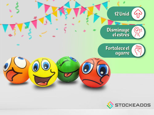 Pack 12 Pelotas Relajación / Juguete Sorpresa Antiestrés