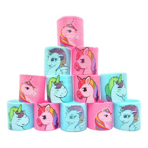 Pack 24 Resortes Unicornio 3,5cm Juguete Sorpresa Cumpleaños