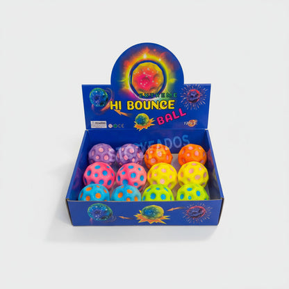 Pack 12 Pelotas Asteroide De Rebote Alto Juguete Sensorial