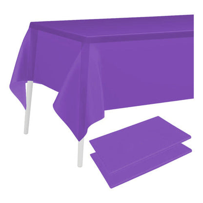 Mantel Plastico 137x274cm Color Morado Para Cumpleaños