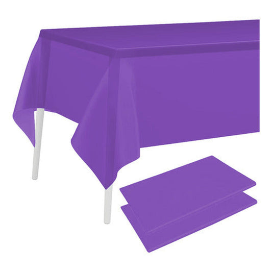 Mantel Plastico 137x274cm Color Morado Para Cumpleaños
