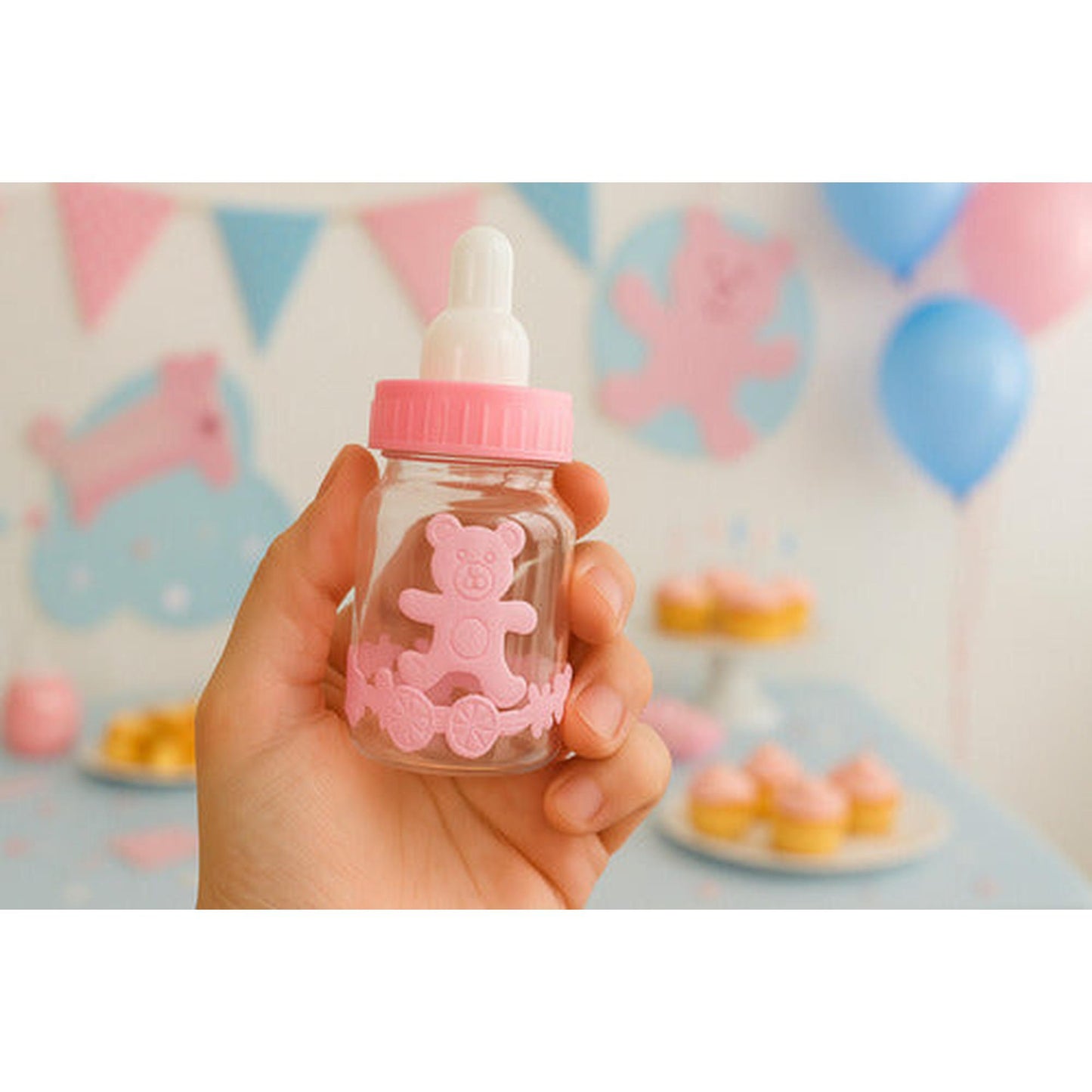Pack 12 Mamaderas Baby Shower Recuerdos Niña