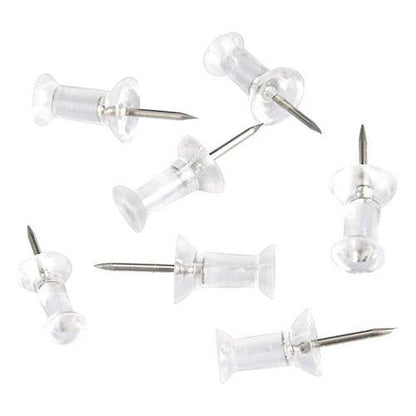 Pack 50 Chinchetas Push Pin Transparentes Pizarras Corcho