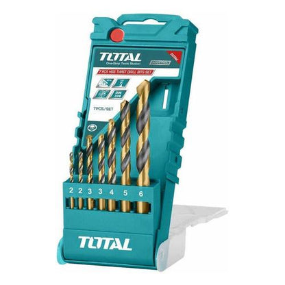 Brocas Para Metal 7 Piezas Hss Total Tacsd0075