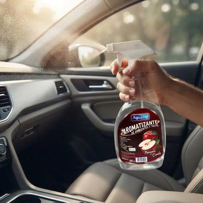 Aromatizante De Auto Ambientes Aguacol Manzana Canela 550cc Rojo Manzana Canela