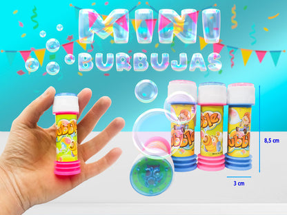 Pack 12 Mini Burbujas - Juguete Sorpresa Cumpleaños