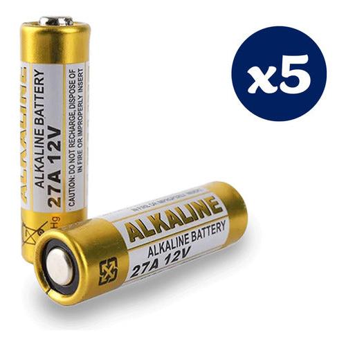 pack 5 pilas 27a 12v alcalinas bateria para control remoto y alarma auto