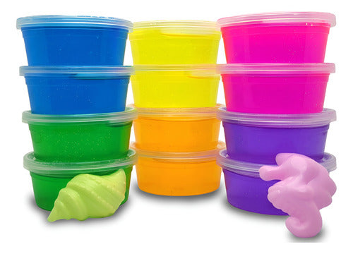 Pack 12 Slime Colores - Juguete Sorpresa Cumpleaños