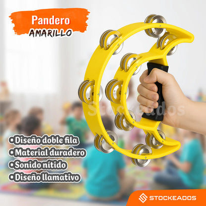 Pandero Media Luna Color Amarillo