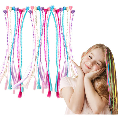 Pack 15 Trenzas Mechas Colores Pasteles Cumpleaños Niñas