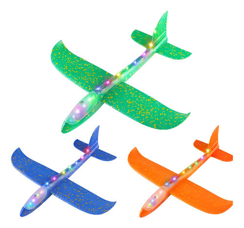 Pack 3 Avion Aviones Planeador De Plumavit Colores Surtidos