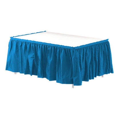Faldón De Mesa Color Azul 74 X 426cm Decoración Fiestas