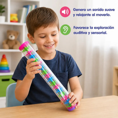 Palo De Lluvia 40cm Sonido Sensorial Para Niños Montessori Color Surtido