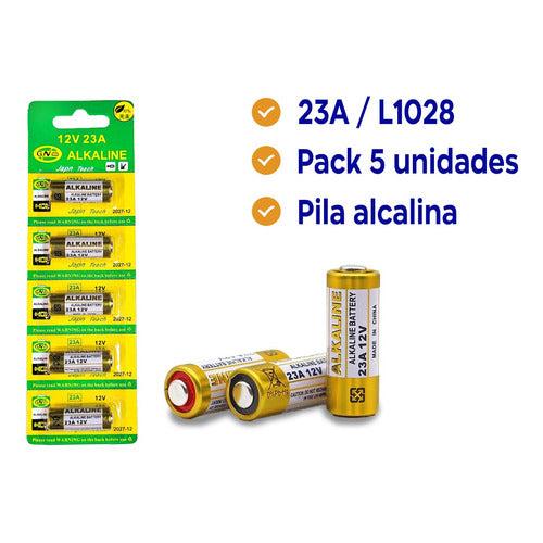 Batería Alcalina A23 12V – Pila 23A para Timbre, Control Remoto y Alarmas