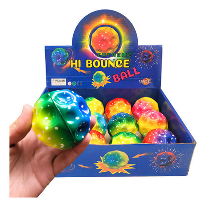 Pack 12 Pelotas Asteroide De Rebote Alto Juguete Sensorial