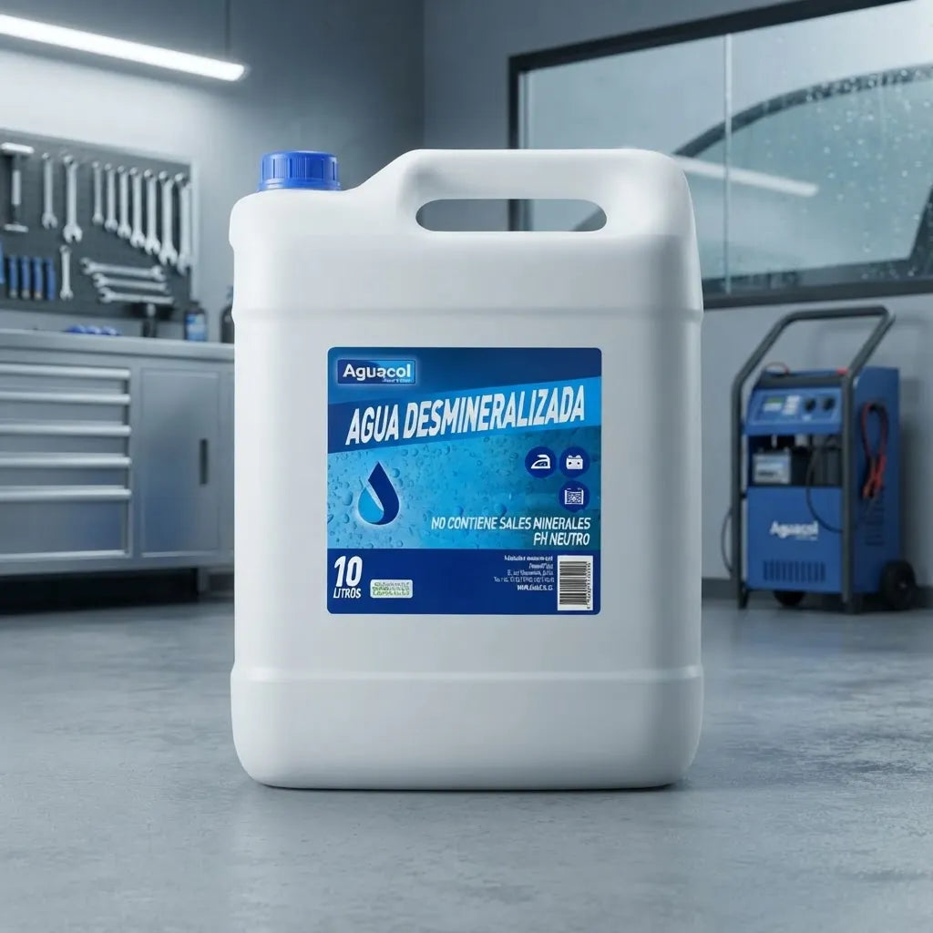 Agua Desmineralizada Aguacol De 10 Litros Blanco Blanco