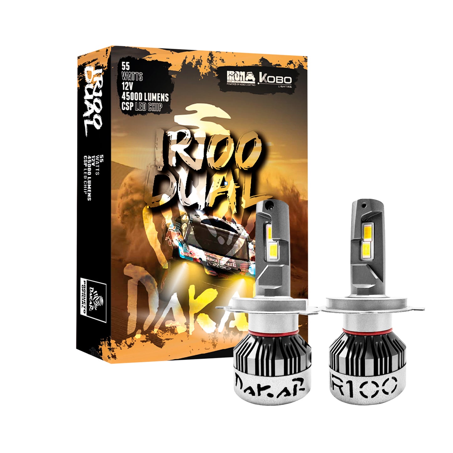 Kit Turbo Led Ir100 Dual Color Dakar H4 H7 H11 9005 9006 45.000lm