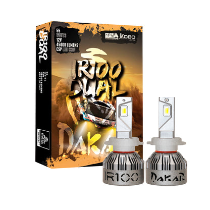 Kit Turbo Led Ir100 Dual Color Dakar H4 H7 H11 9005 9006 45.000lm