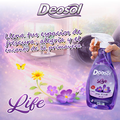 Aromatizante Ambiental Deosol Life 500ml Aire Y Tela