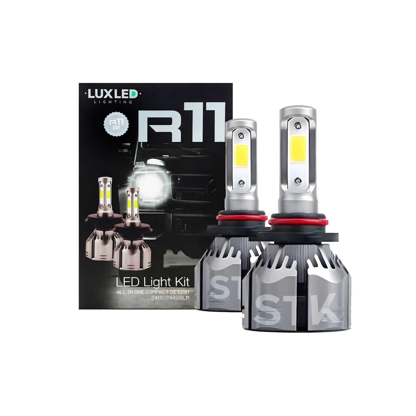 Kit Turbo Led R11 H1 H3 H4 H7 H11 H13 H27 9005 9006 24000lm