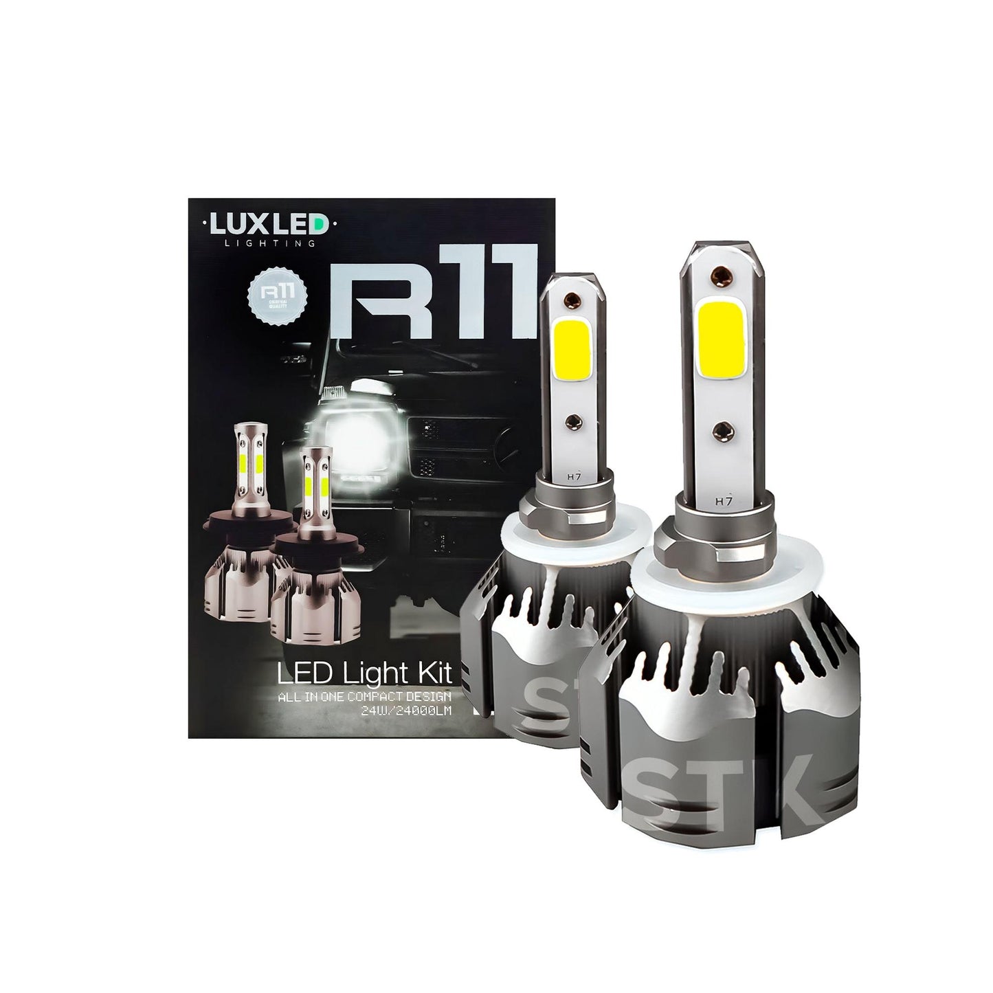 Kit Turbo Led R11 H1 H3 H4 H7 H11 H13 H27 9005 9006 24000lm