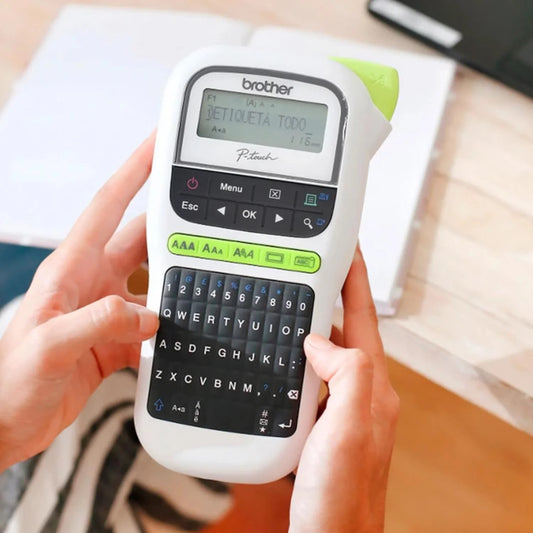 Rotuladora Brother PT-H110 P-Touch Etiquetadora Portátil Compatible Cintas TZe | Blanca