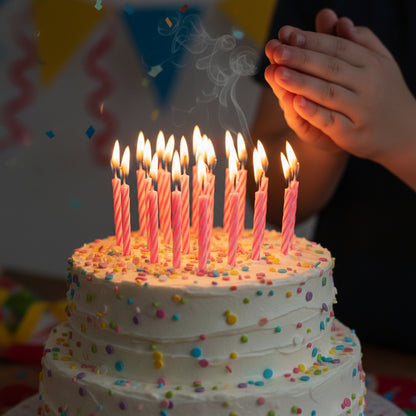 Pack 24 Velas de Cumpleaños Rosadas Espiral – Velas para Torta